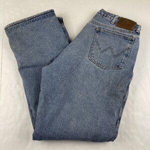 Wrangler Rugged Wear Fleece Lined Denim Jeans Men's 36x32 Blue Outdoors Workwear